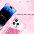 thumbnail image 3 of YUNOVA for iPhone 14 Plus Case Glitter Floating Liquid Shiny Quicksand Case for Women Girls Heavy Duty Shockproof Protective Case Hard PC Bumper Soft TPU Cover for iPhone 14 Plus, 3 of 7