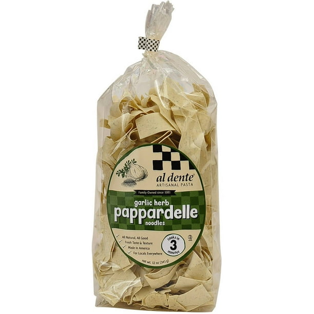 Al Dente Pasta Garlic Herb Pappardelle Noodles, 12 oz (Pack of 6