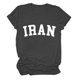 thumbnail image 3 of Camiseta de Manga Corta Impresa de Cuello Alto para las Mujeres, Tops de Cuello Redondo para las Mujeres Mezcla de Poliéster de Spandex de Uso Diario Casual, 3 of 5