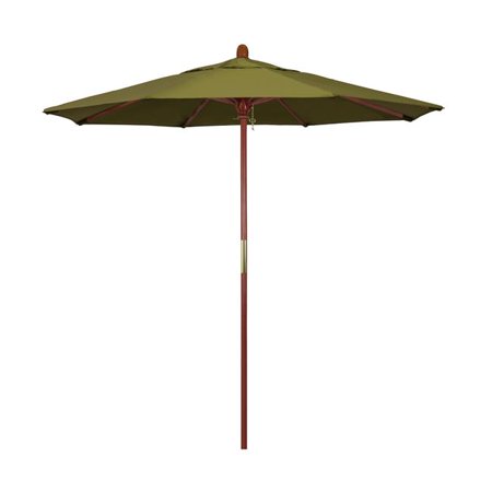7.5 ft. Wood Market Umbrella Pulley Open Marenti Wood-Pacifica-Palm