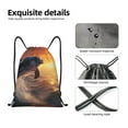 thumbnail image 5 of Bingfone Sunset Dancing Dolphin Drawstrings Backpacks Bags for Men Women Gym Drawstrings Bag-Medium, 5 of 8