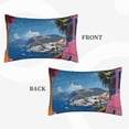 thumbnail image 2 of Lsque Colorful Mediterranean Village Pattern Pillow Case – Soft & Cozy Throw Pillow Cover, Hypoallergenic Cushion Case for Sleeping Women with Envelope Closure-20"x30", 2 of 6