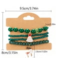 thumbnail image 2 of OAVQHLG3B Christmas Bracelets for Women, Snowflake Santa Claus Christmas Tree Festive Beaded Bracelets Stackable Stretch Friendship Bracelets, 2 of 5