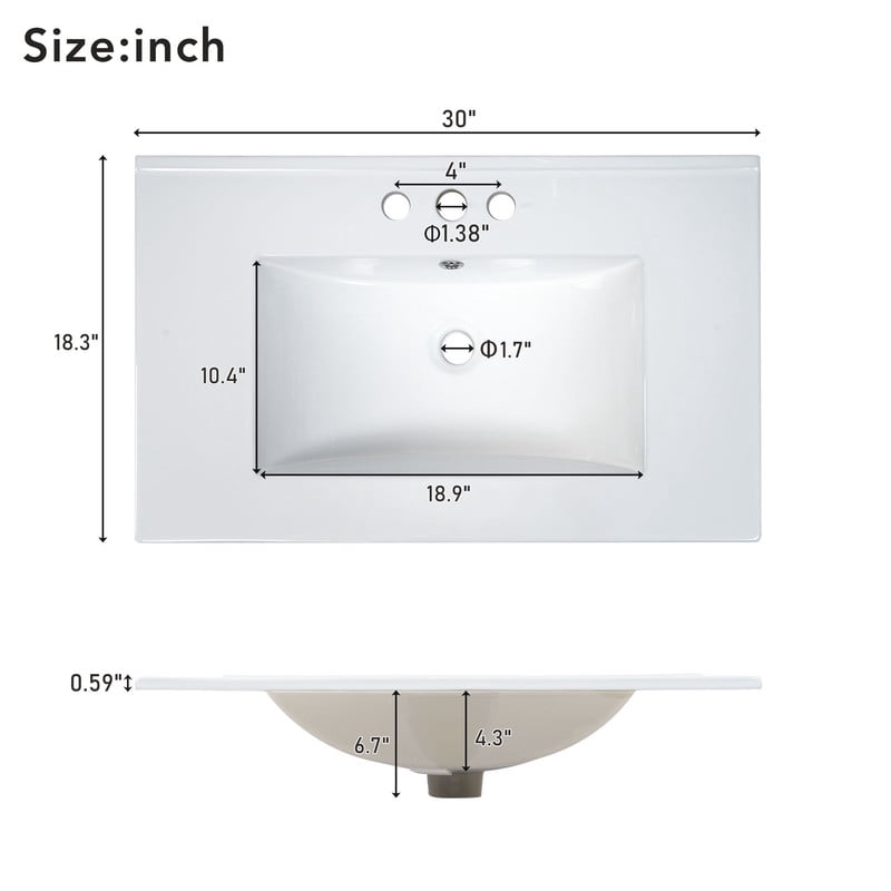 30" bathroom vanity with sink, Bathroom Vanities 30 Inch with Top, Single Sink Bathroom Vanity with 3 Drawers and 1 Soft Closing Door, 30 Restroom Vanity with Cuntertop Sink (Green)