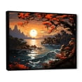 thumbnail image 2 of Designart "Coastal Sunset in Japan I" Coastal Framed Wall Art - Coastal Red Coastal Beach Living Room Framed Canvas Art, 2 of 6