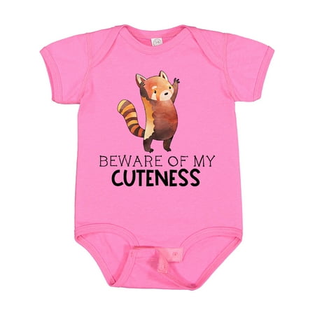 

Inktastic Beware of My Cuteness Cute Red Panda Gift Baby Boy or Baby Girl Bodysuit