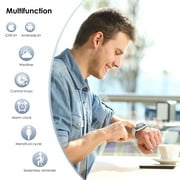 بلاكفيو الذكية ووتش لالروبوت & اي فون، 1.85 شاشة تعمل باللمس كبيرة، مكالمة هاتفية بلوتوث، 100 + الأوضاع الرياضية، Diy مشاهدة الوجه، صوت منظمة العفو الدولية، رمادي