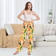 thumbnail image 6 of FORMRS Women's Pajama Pants with Pockets Soft Comfy Loungewear Sleep Bottom, Sizes S-2XL, Green Retro Autumn Leaves, 6 of 8