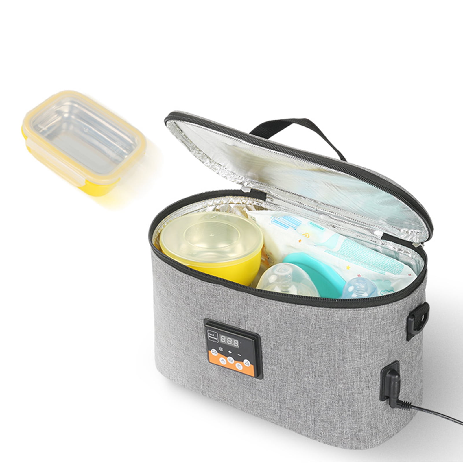 Portable Oven Car Food Warmer Oven with Digital Display Preset 8L Electric Car Heating Lunch Box for Road Trip Camping Picnic On The Go Office Work