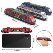 Train Set High Speed Lotomotive Engine Die Cast Model Car Sliding Subway Train for Kids Set of 3