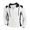 thumbnail image 4 of pstuiky camisas de manga larga para hombre, Sudadera con capucha, manga larga, botones y bolsillo para hombre Tops casuales para hombres xxxl, 4 of 8