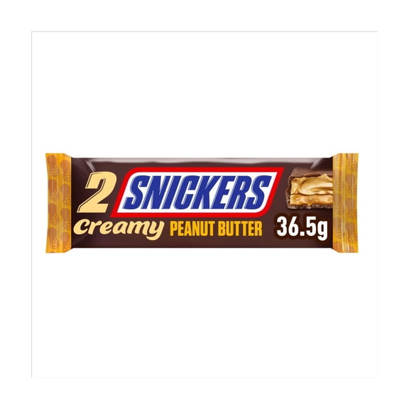 Snickers Creamy Peanut Nut Butter Milk Chocolate Duo Bar 36.5g (pack of 24)