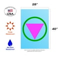 thumbnail image 3 of Toland Home Garden Pink and Green Safe Space Outdoor House Flag 40" x 28", 3 of 5