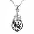 thumbnail image 1 of China Wei Jin Dynasties Horse Riding Pattern Pendant Jewelry Music Guitar Torque Hangtag, 1 of 3