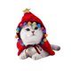 thumbnail image 4 of Capa de cachorro de Navidad, capa para mascota, gato, disfraz de cosplay navideño, suéter con capucha Rojo l, 4 of 9
