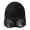 Black M, variant on Glasses Knitted Hat Unisex Bomber Hat Solid Color Elastic Soft Warm Anti-slip Regular Fit Ear Protection Windproof Decorative Winter Beanie Headwear
