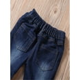 thumbnail image 4 of Gureui Toddler Kid Baby Girl Bell-Bottoms Pant Denim High Waist Wide Leg Jeans Trousers Pants, 4 of 7