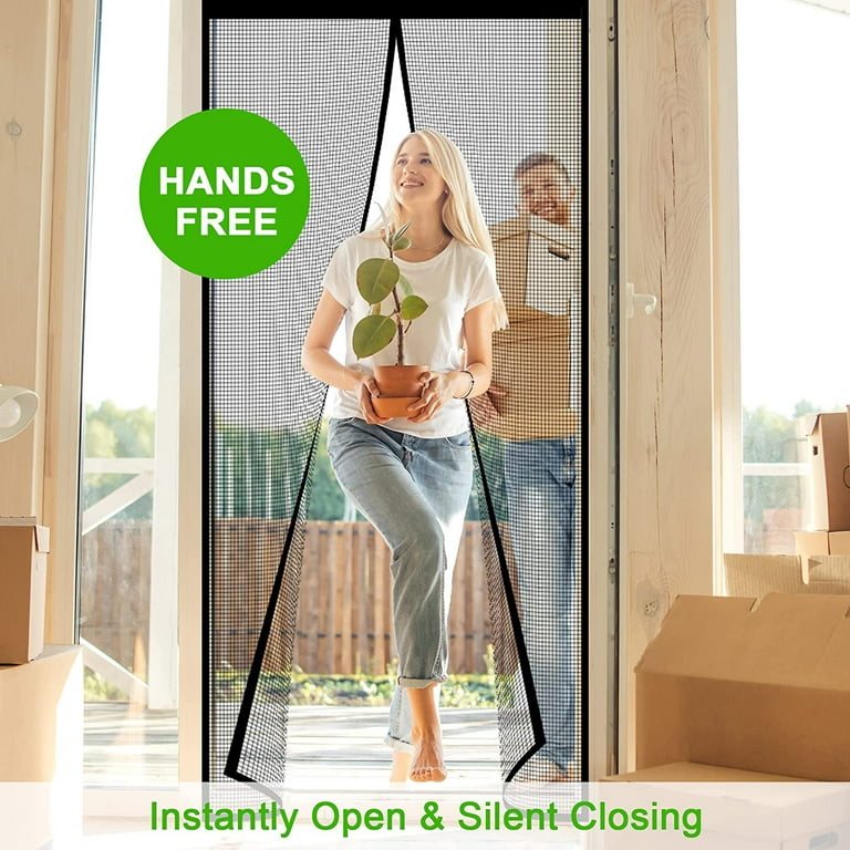 Magnetic Thermal Insulated Door Curtain Screen Door Self-Closing Fits Doors  Up to 38x80 to Keep Warm in Winter Cool in Summer for Air Conditioner