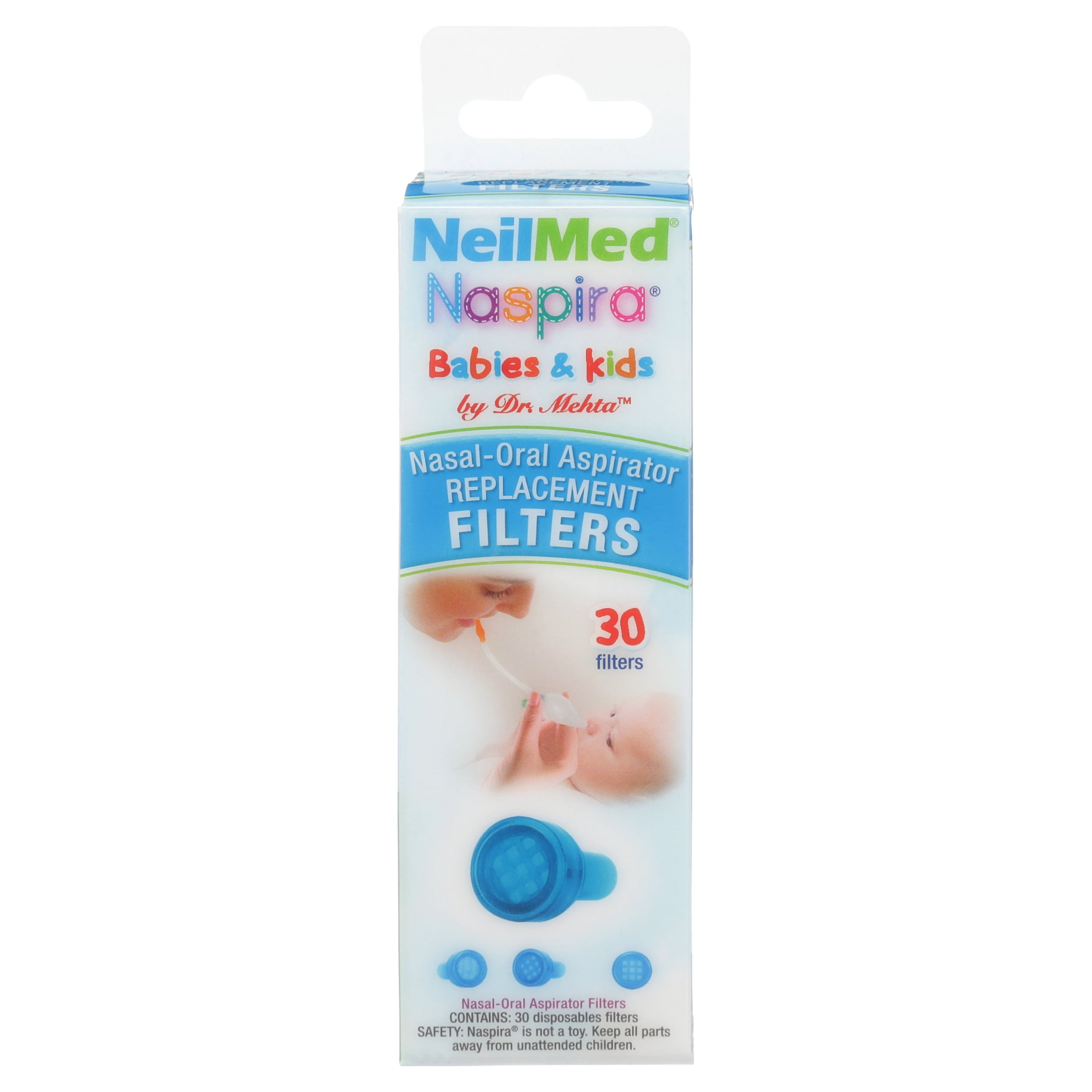 NeilMed Naspira Filter Replacements for Babies & Kids, 30 CT