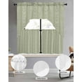 thumbnail image 3 of Sage Green Boho Kitchen Curtains Sets 24 Inch Length with Valance, Bohemian Geometric Stripes Tribe Farm Swag Valances and Tiers Curtain Set Drapes Swag Curtains for Living Room, Bathroom, Bedroom, 3 of 6