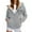 Grey, variant on Arlun Zip up Hoodies for Women Sherpa Lined Warm Full Zipper Hooded Sweatshirts Casual Smile Letter Printed Drawstring Long Sleeve Workout Jackets with Pockets Red2 XL