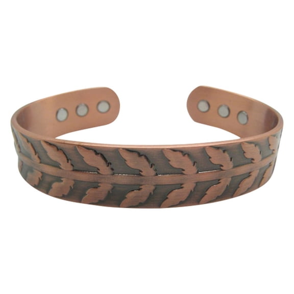 Men's 8 Inch Solid Copper Magnetic Cuff Bracelet CBM883- 1/2 An Inch Wide.