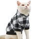 thumbnail image 4 of Sudadera con capucha para perro a cuadros, suéter de lana con sombrero y bolsillo para ropa de cachorro, abrigo cálido y suave, 4 of 5