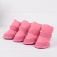 thumbnail image 5 of 4PCS/Set Dog Boot Shoes Anti-Slip Warm Small Puppy Pet PU Leather Booties, 5 of 8