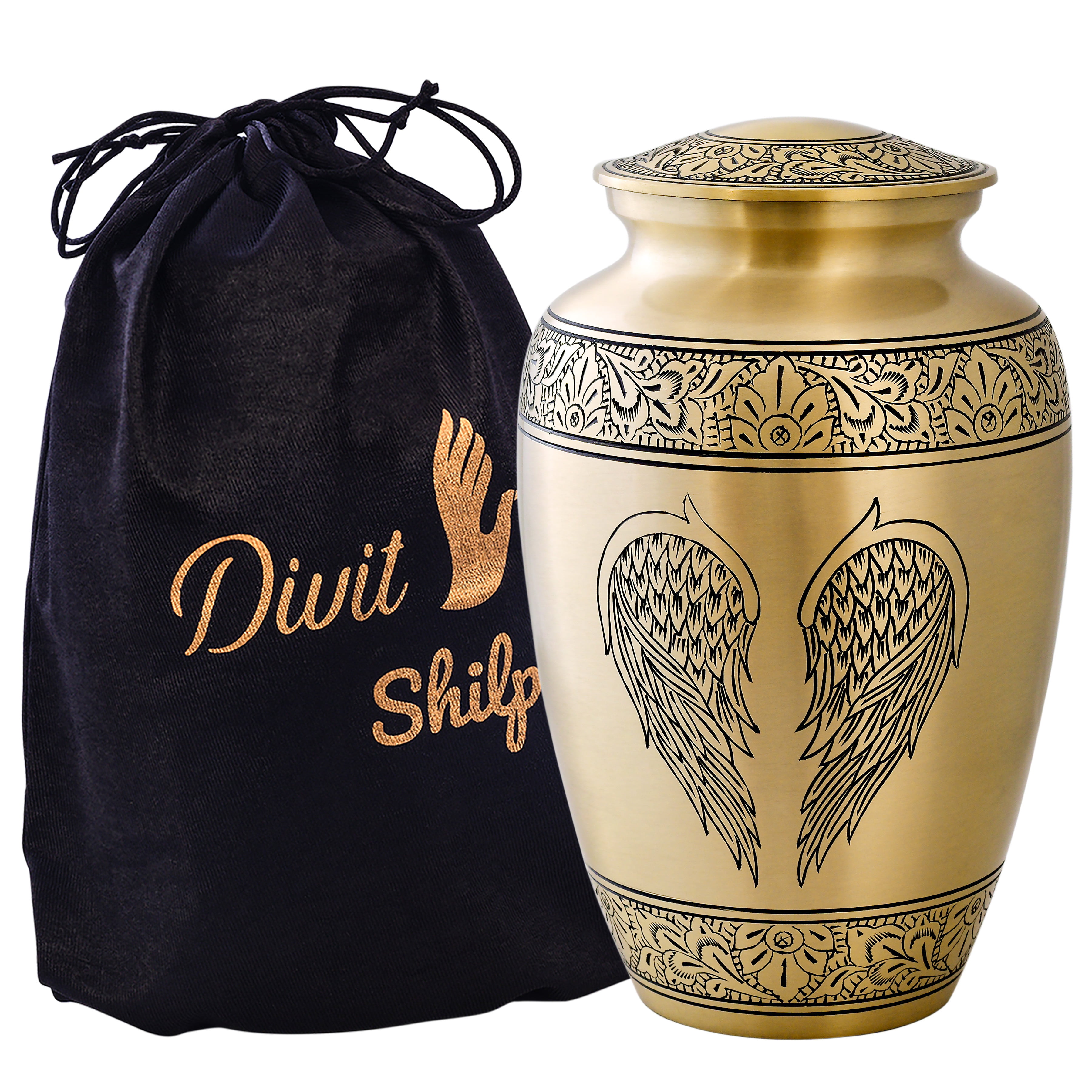 Adult Urn Ashes Classic Angel Engraved Big Funeral Urn 