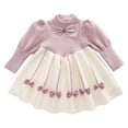 thumbnail image 7 of GPAECEAD Baby Girls Knitted Sweater Dress Kids Floral Sweater Top + Ruffles Mini Skirt Outfits Fall Winter Clothes Set 2pcs 1-8 Years Pink, 7 of 7