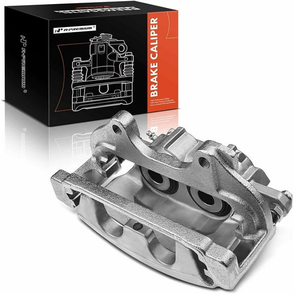 A-Premium Front Disc Brake Caliper Assembly with Bracket Compatible with Select Chrysler and Dodge Models - 200 2013-2014, 300 2012-2020, Avenger 2013-2014, Challenger & Charger 2012-2020