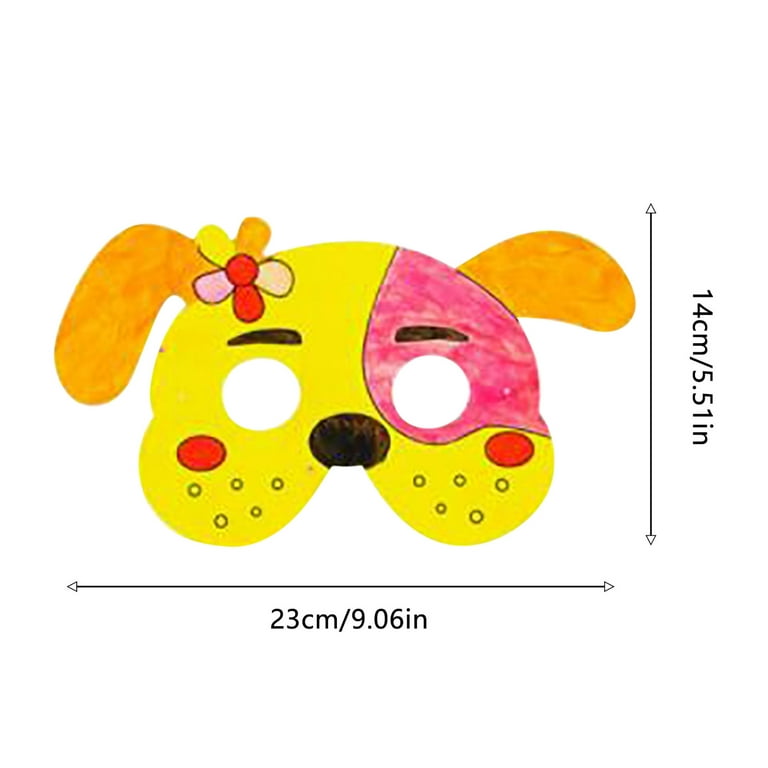 Heiheiup 8Pcs Cartoon Animal Painting Mask DIY Color Kindergarten Art Craft  Toy Creative Drawing Toy For Kids Children 5ML Arts And Crafts for Kids 4-6  Boys 