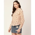 thumbnail image 3 of Moomaya Printed Women Top Long Puffed Sleeves Casual Viscose Tunic Top, 3 of 8