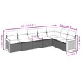 thumbnail image 5 of vidaXL 7 Piece Garden Sofa Set with Cushions Black Poly Rattan, 5 of 5