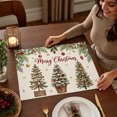 thumbnail image 5 of 2026 Christmas Home Party Decoration Vintage Christmas Tree Linen Placemats Waterproof Heat Table Mats Holiday Dining Table Decor Christmas Celebration Party Supplies, 5 of 6