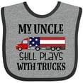 thumbnail image 3 of Inktastic My Uncle Still Plays with Trucks Boys or Girls Baby Bib, 3 of 4