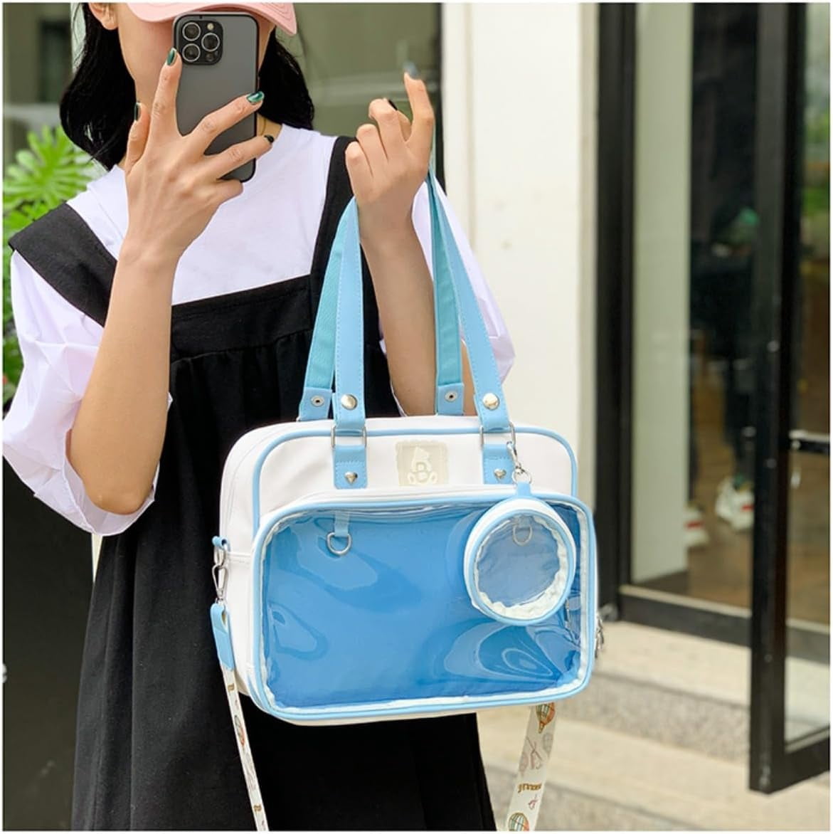 SPEKSEE Ita Bag Crossbody Handbags Kawaii Pin Display Shoulder Bag for Cosplay