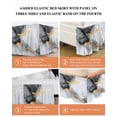 thumbnail image 6 of Grey White Marble Bed Skirt King Size, Ink Painting Modern Abstract Wrap Around Bed Skirting with Adjustable Elastic Strap, Dust Ruffled Pleated Bedskirts 18 Inch Drop for Bedroom King Beds, 6 of 9