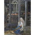 thumbnail image 2 of Eleanor Fortescue-Brickdale 15x18 Black Ornate Wood Framed Double Matted Museum Art Print Titled - The Nativity, 2 of 5