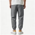 thumbnail image 6 of Mens Linen Pants Casual Summer Elastic Waist Baggy Joggers Lightweight Drawstring Beach Lounge Pants with Pockets, L, 6 of 7