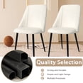 thumbnail image 6 of Modern Living Dining Chairs Set of 4 with Metal Black Legs, Cream White, 6 of 12
