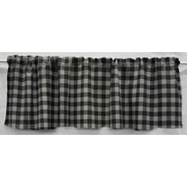 Buffalo Check Plaid Curtain Panels by Penny's Needful Things (Set of 2) 45 Inch Long UNLINED (Light Gray)