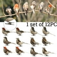 thumbnail image 2 of Namzi 2019 New-Artificial Birds,12PC/Set Realistic Feather Birds Artificial Foam Mini Birds on Clip Christmas Tree Decoration for DIY Crafts Garden Bird Ornaments Home Party Decorations (Multicolor), 2 of 5