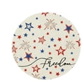 thumbnail image 4 of 4th of July Patriotic Round Placemat, Red, White Blue Stars and Stripes for Tables, Heat Resistant Independence Day Home Party Decor 14.2In, 4 of 5