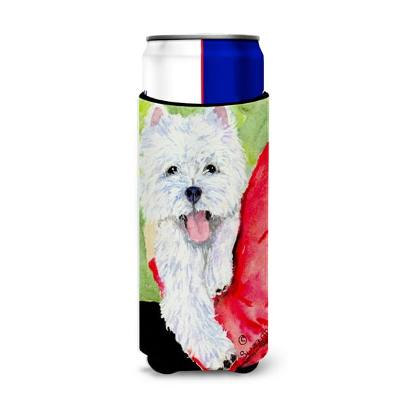 Caroline's Treasures SS8784MUK Westie Ultra Hugger for slim cans, Slim Can, multicolor