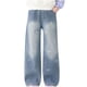 thumbnail image 2 of Pantalones vaqueros largos para niños, pantalones vaqueros casuales con cintura elástica cómoda y pantalones casuales holgados para adultos, pantalones de poliéster para niños., 2 of 5