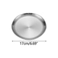 thumbnail image 2 of Stainless Steel Plates, Czzoypi Thickened Matte Brushed Dinnerware, Stackable Restaurant Grade Dessert Plates for Pasta Steak Side Dishes, 2 of 2