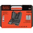 thumbnail image 2 of BLACK+DECKER Screwdriver Bit Set / Drill Bit Set, 109-Piece, 2 of 4