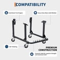 thumbnail image 3 of Engine Cradle with Wheels, 750 LBS Capacity Rolling Engine Stand, 4 Swivel Casters, 4 Mounting Positions, Steel Engine Dolly for Chevy Small Block and Big Block, 23.62 x 18.62 x 13.58 in, 3 of 6