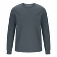 thumbnail image 4 of Yiliang Long Sleeve Shirts for Men Pastel Color Sweatshirts Comfort Pullover Sport Activewear Tops Baseball Clothing,Dark Gray,L, 4 of 5